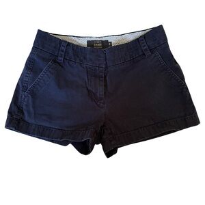 J. Crew Blue Bermuda Shorts Tailored Cotton Twill